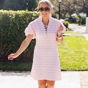 New Sail to Sable Blush Jane Puff Sleeve Dress Size L